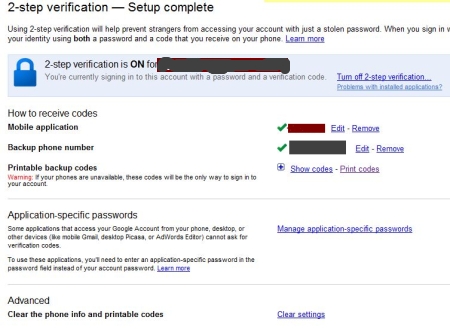2step Authentication Complete Google 