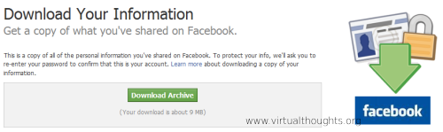 Facebook Download Information