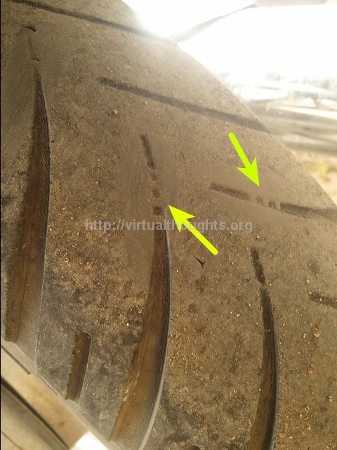 Tire wear tread indicators